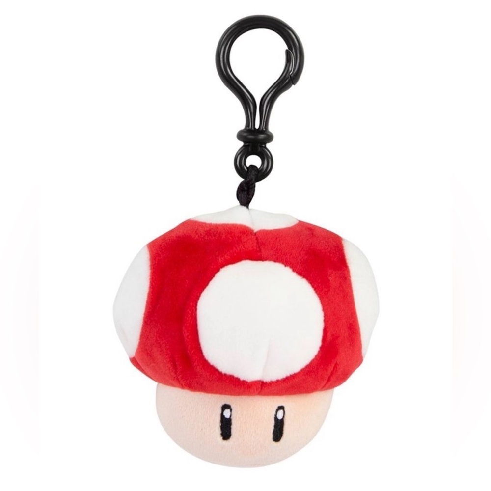 Target Club Mocchi Mocchi Super Mario Mushroom Plush Super Soft Squishy Clip On